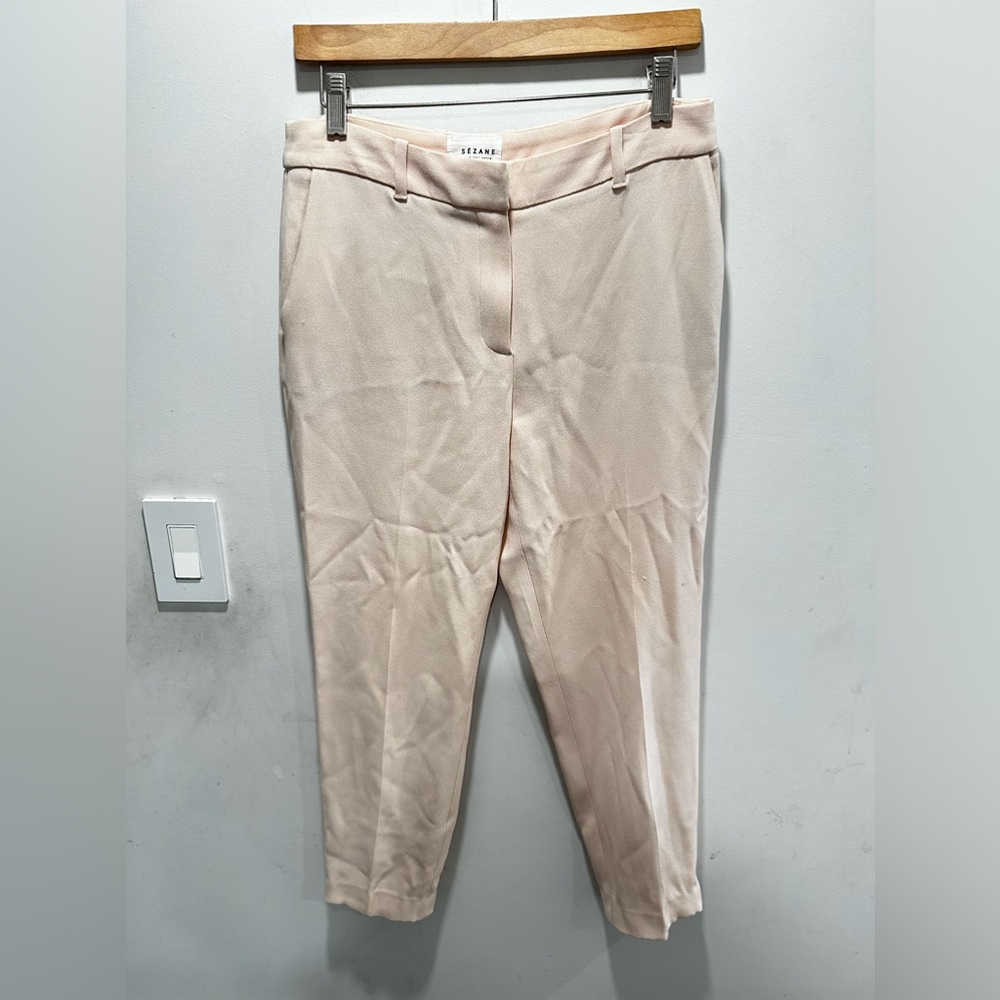 Sezane pink work pants